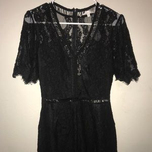 black lace romper
